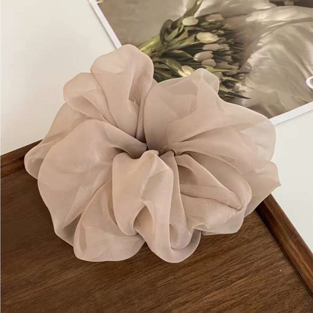 Set of 5 Neutral Colors Hair Scrunchies - Picture 7 of 8